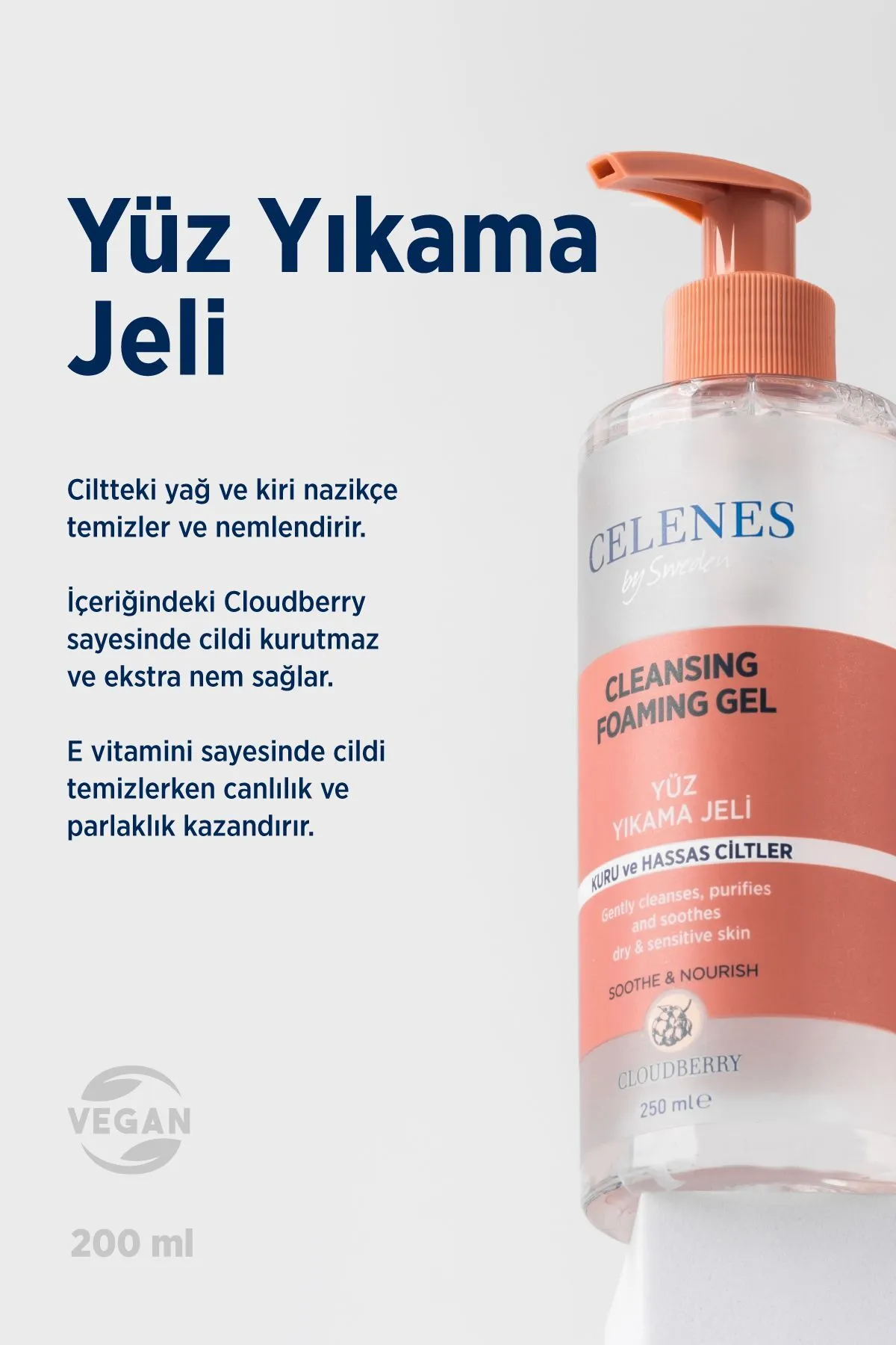 Celenes%20Cloudberry%20Yüz%20Yıkama%20Jeli%20Kuru%20ve%20Hassas%20Ciltler%20250%20ml