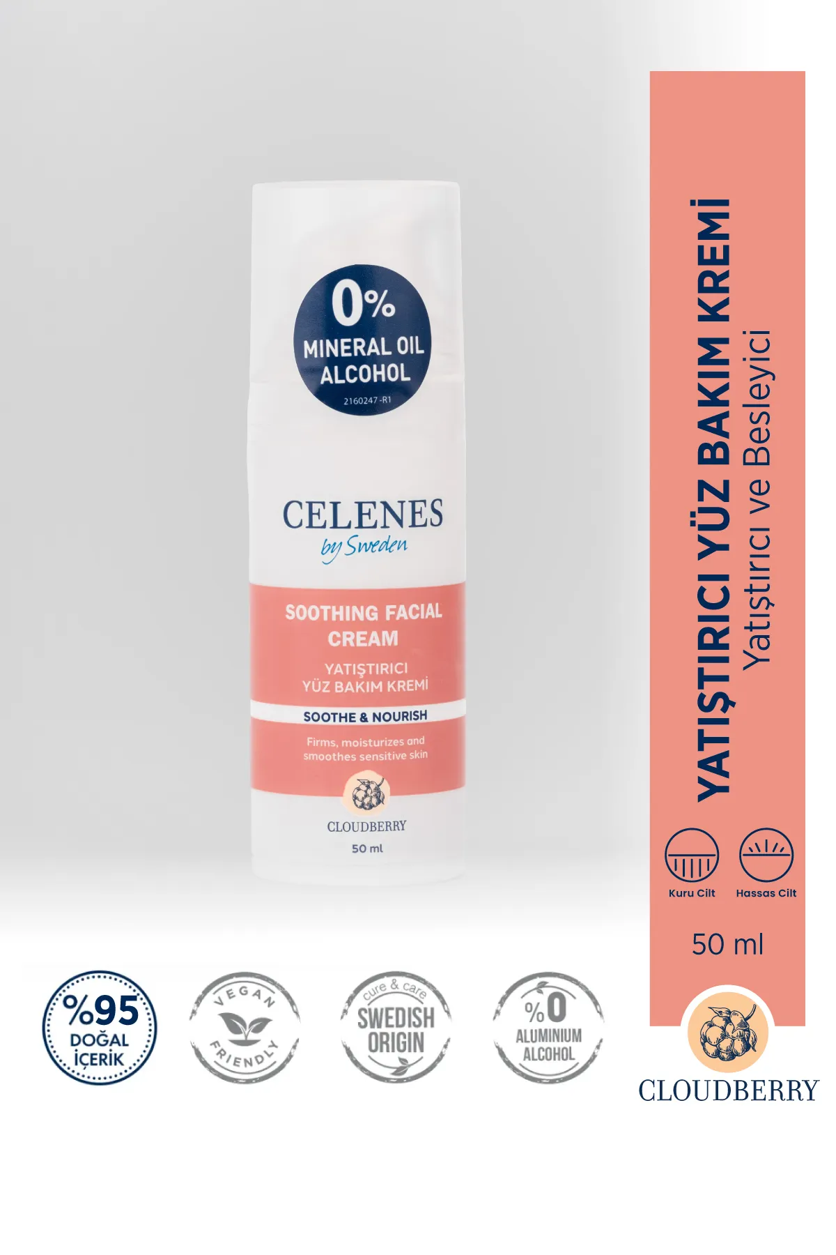 Celenes%20Cloudberry%20Yatıştırıcı%20Yüz%20Bakım%20Kremi%20Kuru%20ve%20Hassas%20Ciltler%2050%20ml