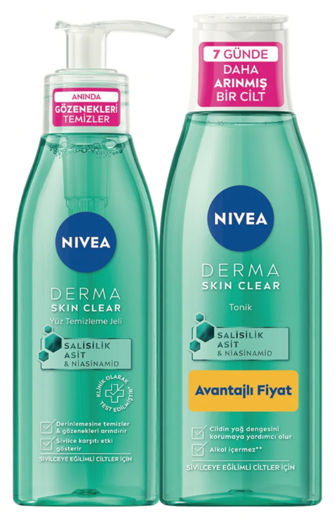 Nivea%20Derma%20Skin%20Clear%20Yüz%20Temizleme%20Jeli%20150%20ml%20+%20Nivea%20Derma%20Skin%20Clear%20Tonik%20200%20ml%20Set