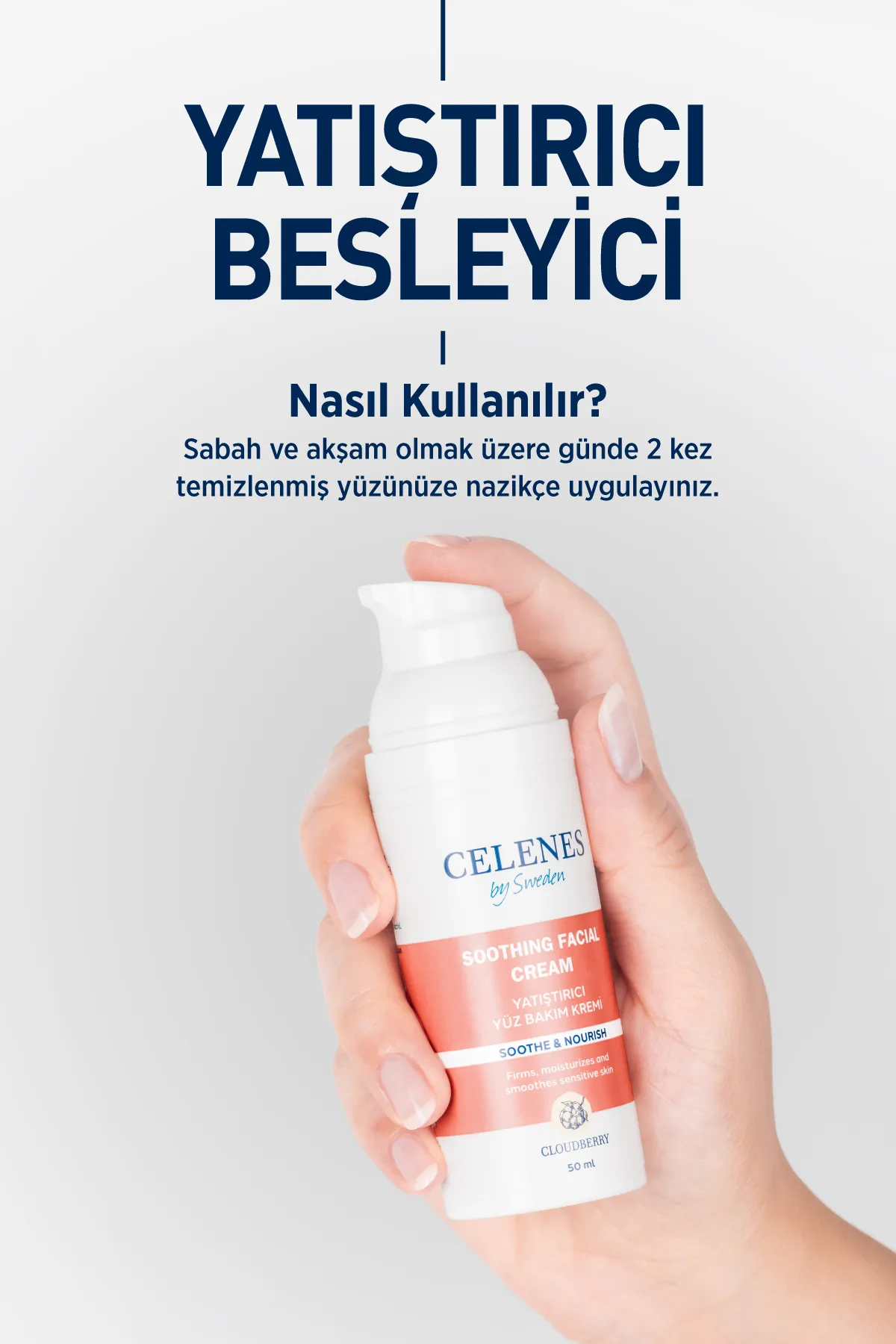 Celenes%20Cloudberry%20Yatıştırıcı%20Yüz%20Bakım%20Kremi%20Kuru%20ve%20Hassas%20Ciltler%2050%20ml