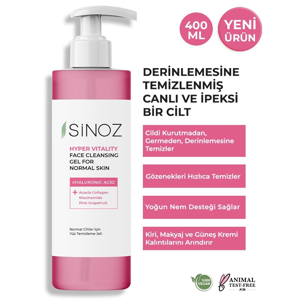 Sinoz%20Hyper%20Vitality%20Normal%20Ciltler%20Yüz%20Temizleme%20Jeli%20400%20ml