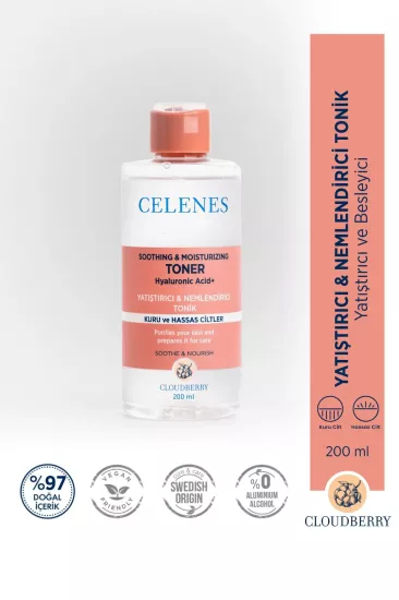 Celenes Cloudberry Nemlendirici Yatıştırıcı Tonik 200 ml