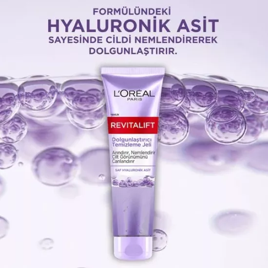 L’Oreal Paris Revitalift Filler Dolgunlaştırıcı Temizleme Jeli 150 ml Hyaluronik Asit