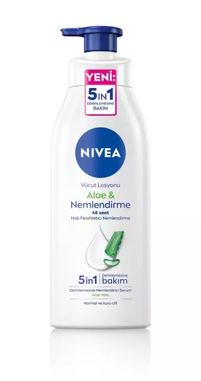 Nivea Aloe Vera Vücut Losyonu 400 ml Normal ve Kuru Ciltler 48 Saat Nemlendirme