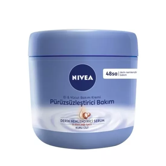 Nivea Pürüzsüzleştirici El ve Vücut Bakım Kremi 400 ml Kuru Ciltler 48 Saat Yoğun Nemlendirme