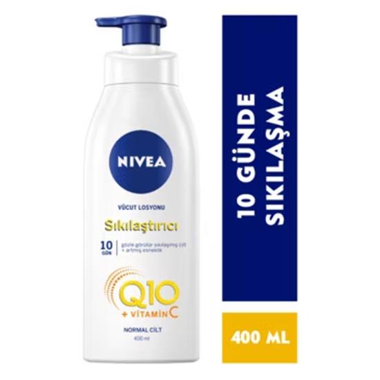 Nivea Sıkılaştırıcı Vücut Losyonu Q10 + C Vitamini 400 ml 48 Saat Vücut Nemlendirme Normal Ciltler