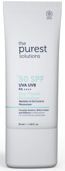 The Purest Solutions Yağlı Ve Karma Ciltler İçin Matlaştırıcı Dry-Touch Güneş Koruyucu Krem SPF 50, 50 Ml.